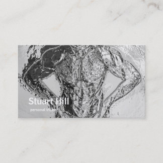 Cartão De Visita Músculos pessoais do instrutor & do cromo da