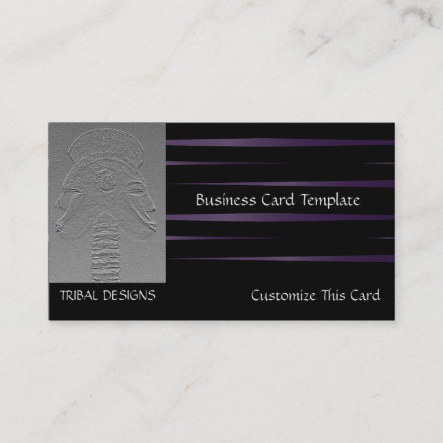 Cartão De Visita Museu Africano Máscara Arte Tribal (Frente)