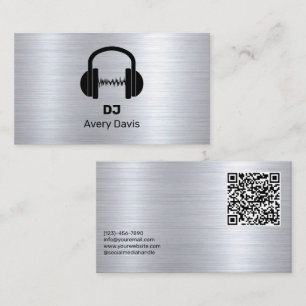Cartão De Visita Música Beat de DJ Deejay Moderno Profissional