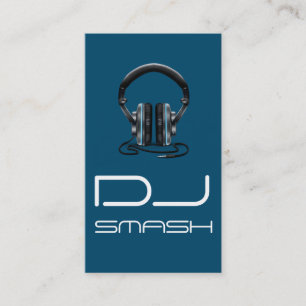 Cartão de Visita Música Cool Blue DJ