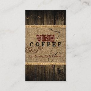 Cartão De Visita Música da cafetaria de Vinh