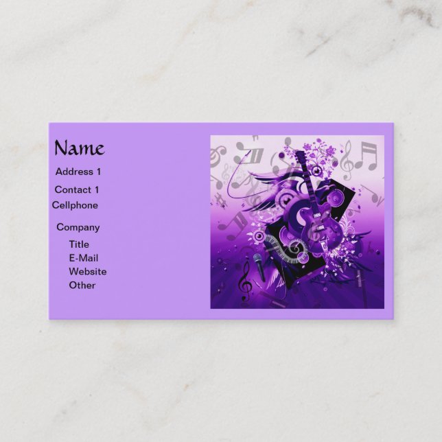 Cartão De Visita Música & Me_ (Frente)