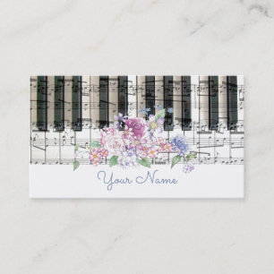 Cartão De Visita música piano decoração