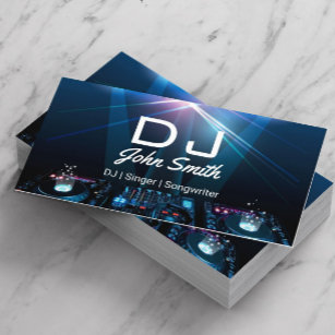 Cartão De Visita Música Profissional de Cantor de DJs