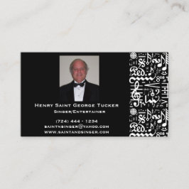 Cartão de visita musical do símbolo