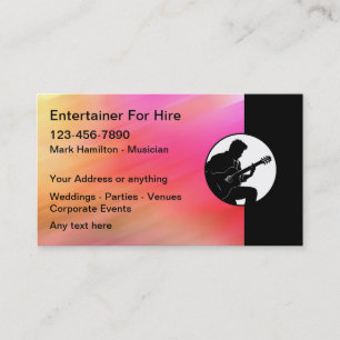Cartão De Visita Musical Entertainer For Hire