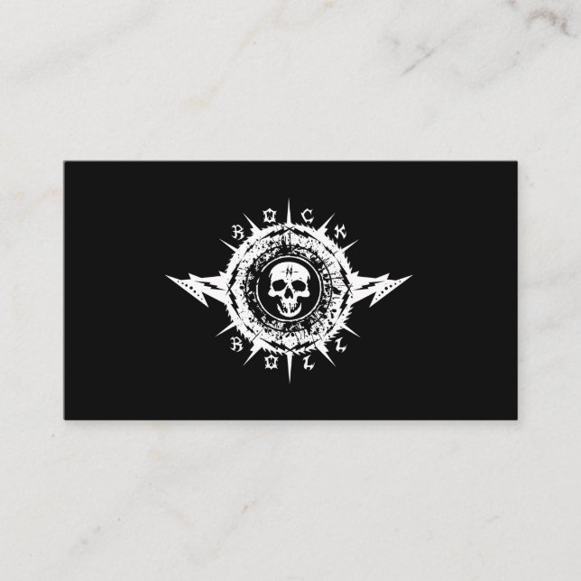 Cartão De Visita Musical Industry Guitar Lessons Rock Banda (Frente)