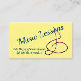 Cartão De Visita Musical Lessons Guitar Piano Violino Músico
