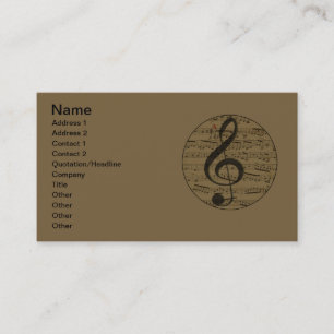 Cartão De Visita Musical Treble Clef sheet