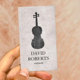 Cartão De Visita Musical violino violinista de professor de música
