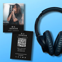 Músico Cantor Simples Moderno, Fotografia Negra