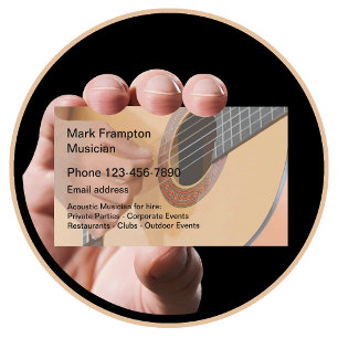 Cartão De Visita Músico da guitarra acústica