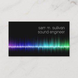 Cartão De Visita Músico de Onda de Som Colorida do Engenheiro de So