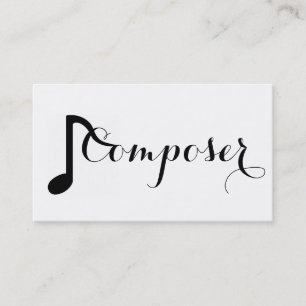Cartão De Visita Músico do Compositor Profissional Moderno