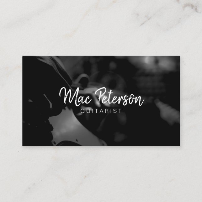 Cartão De Visita Músico Guitarrista Elétrico (Frente)