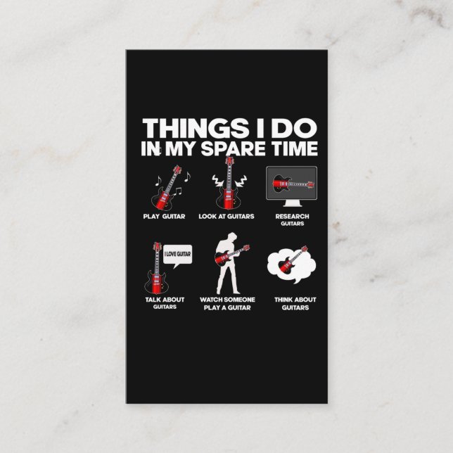 Cartão De Visita Músico Guitarrista Viciado em Violão Músicas Music (Frente)