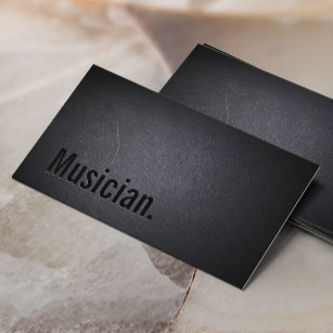 Cartão De Visita Músico negro minimalista