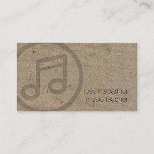 Cartão De Visita Músico Professor de Música Notícias Ícone Mús