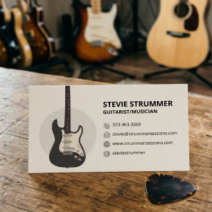 Cartão De Visita Músico Tocador de Guitarra
