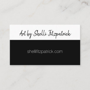 Cartão De Visita MV de código QR personalizado mínimo preto e branc