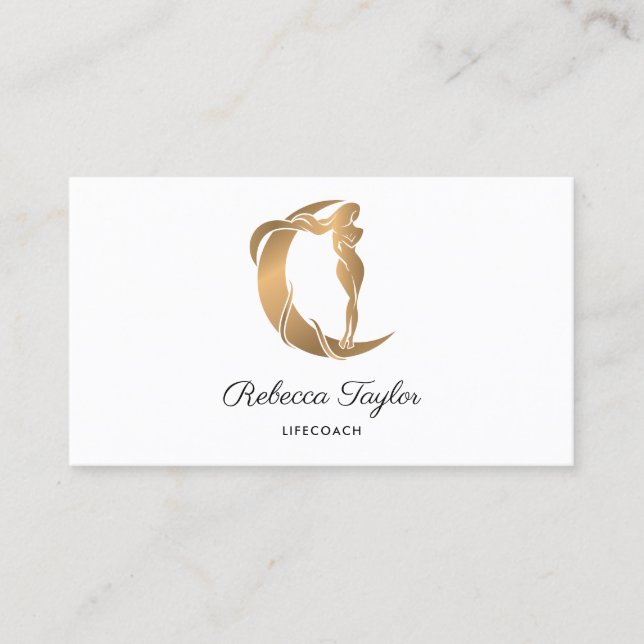 Cartão De Visita mystic healer life coac da deusa feminina (Frente)