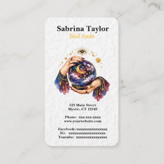 Cartão De Visita Mystical design with crystal ball