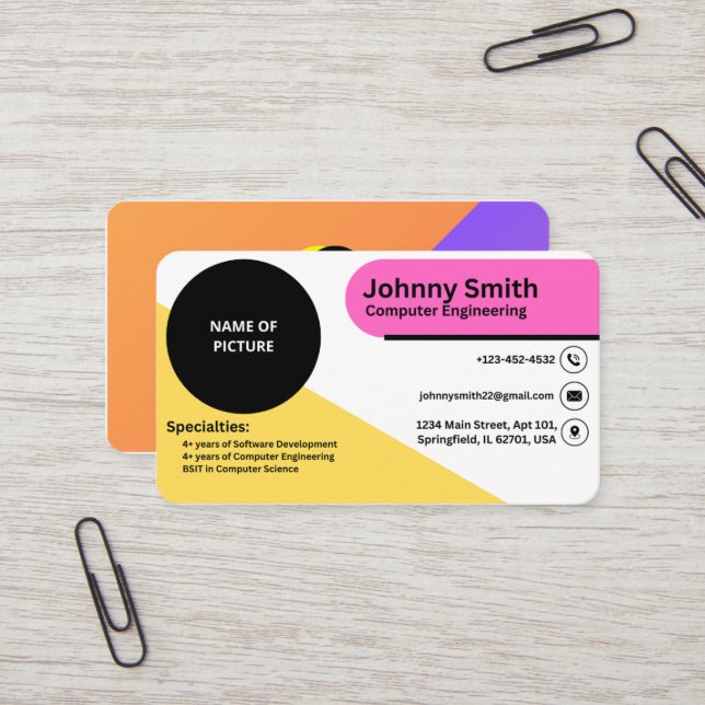 CARTÃO DE VISITA nº 8 (Frente/Verso In Situ)