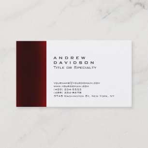 Cartão de visita Na moda branco comum branco conte