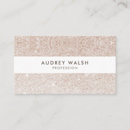 Cartão De Visita Na moda champanhe cor-de-rosa, brilho branco