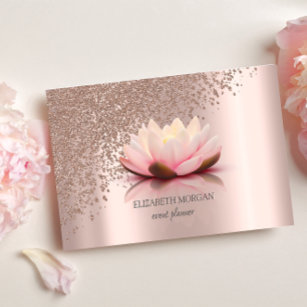 Cartão De Visita Na moda de Elegante Moderno - Rosa de Diamantes Do