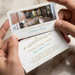 Cartão De Visita Na moda de Exibição de Fotos do Design Interior