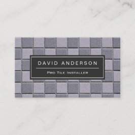 Cartão De Visita Na moda de Instalação do Azulejo de Construção Fác