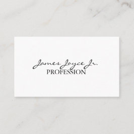 Cartão De Visita Na moda de manuscrito moderno | Texto personalizad