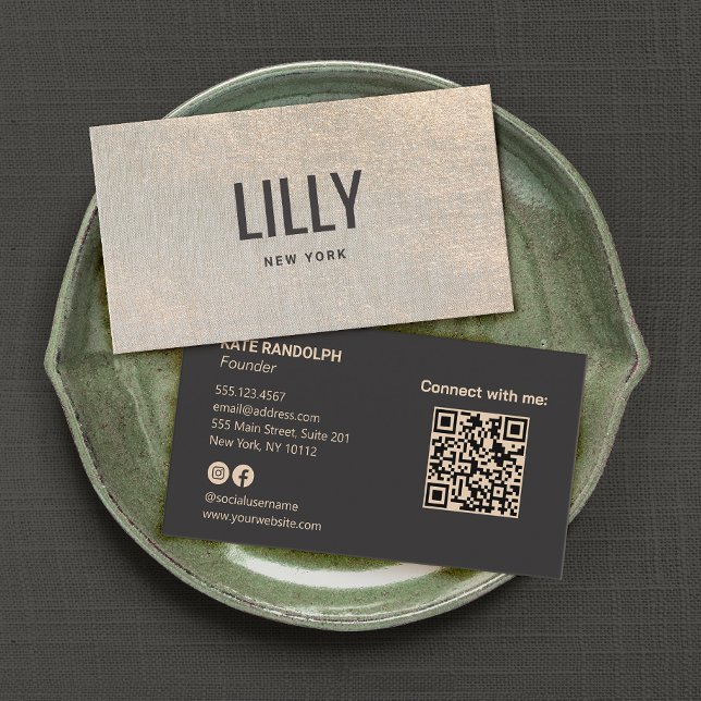 Cartão De Visita Na moda de Textura Dourada Profissional Moderna (Criador carregado)