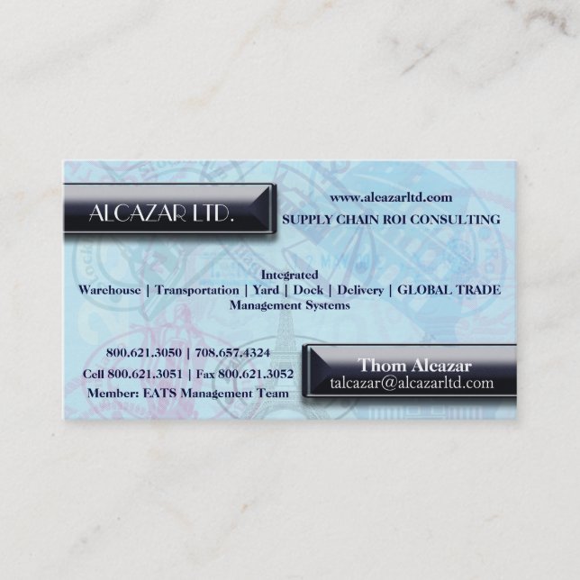 Cartão de visita na moda do fundo do passaporte (Frente)