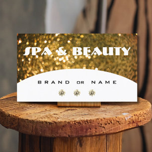 Cartão De Visita Na moda Elegante branco de brilho branco Dourado d