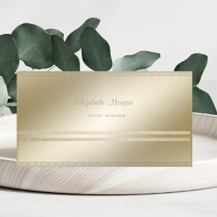 Cartão De Visita Na moda Elegante, Gliteria Dourada Faux risada