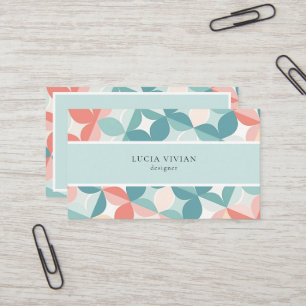 Cartão De Visita Na moda Floral Azulejo Patten Designer