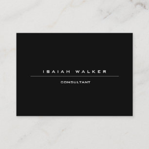 Cartão De Visita Na moda Grande Plana Único Especial Preto e Branco