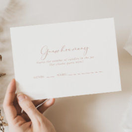 Cartão De Visita Na moda Idílico Dourado rosa adivinha quantos cart