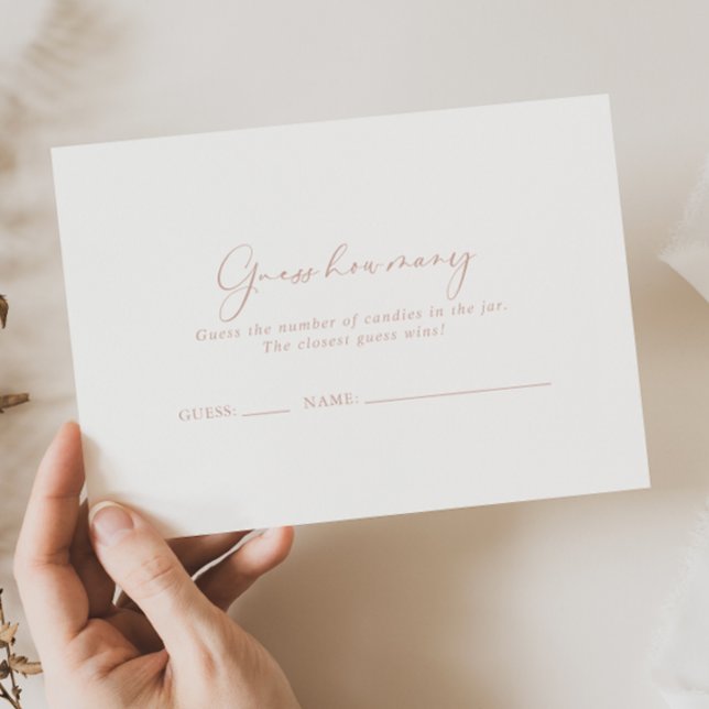 Cartão De Visita Na moda Idílico Dourado rosa adivinha quantos cart (Criador carregado)