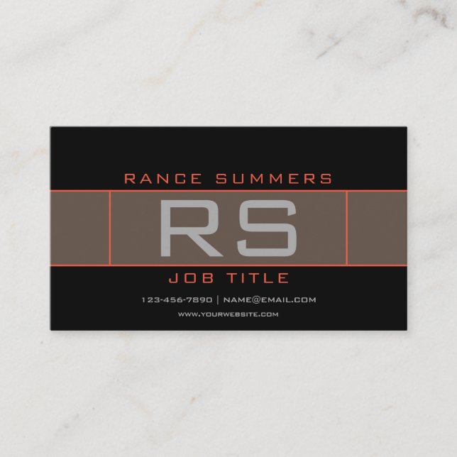 Cartão De Visita Na moda legal Geométrico (Frente)