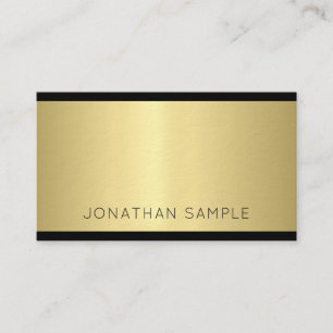 Cartão De Visita Na moda luxuoso Dourado moderno do design elegante