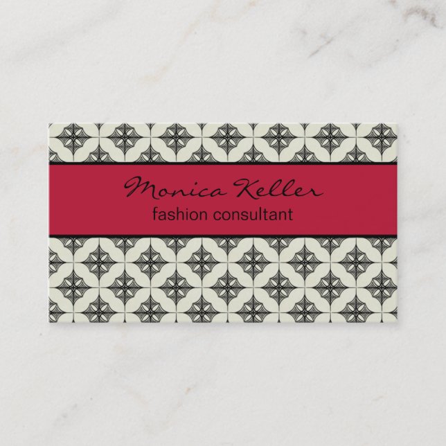 Cartão De Visita Na moda, Magenta (Frente)