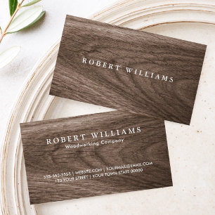 Cartão De Visita na moda marrom elegante