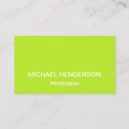 Cartão de visita na moda minimalista do verde