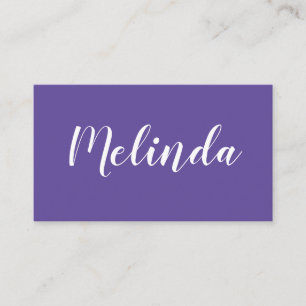 Cartão de visita na moda minimalista roxo/violeta