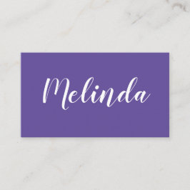 Cartão de visita na moda minimalista roxo/violeta