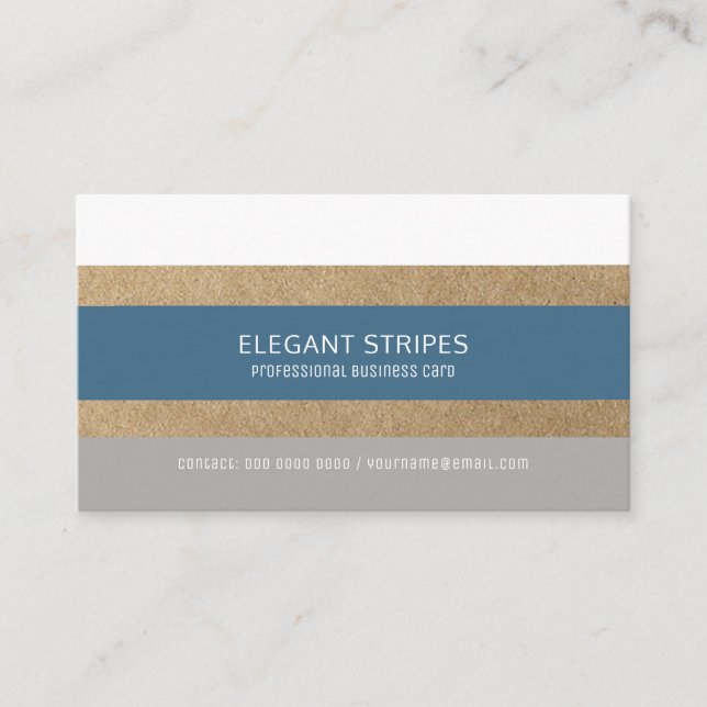 Cartão De Visita na moda moderna stripes profissional (Frente)