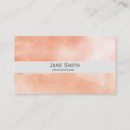 Cartão De Visita Na moda moderno de aquarela de laranja